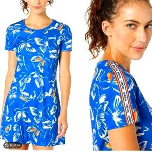 Adidas x Farm Rio butterfly print athletic mini dress size Medium